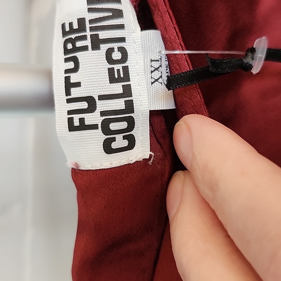 Maroon Silk Skirt, Xxl - Picture 6 of 9